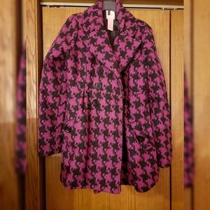 Candie's Peacoat, purple and black